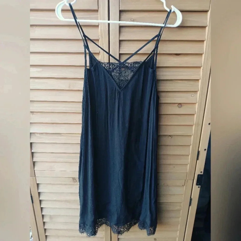 Lush Mini Dress Slip with Lace Detailing